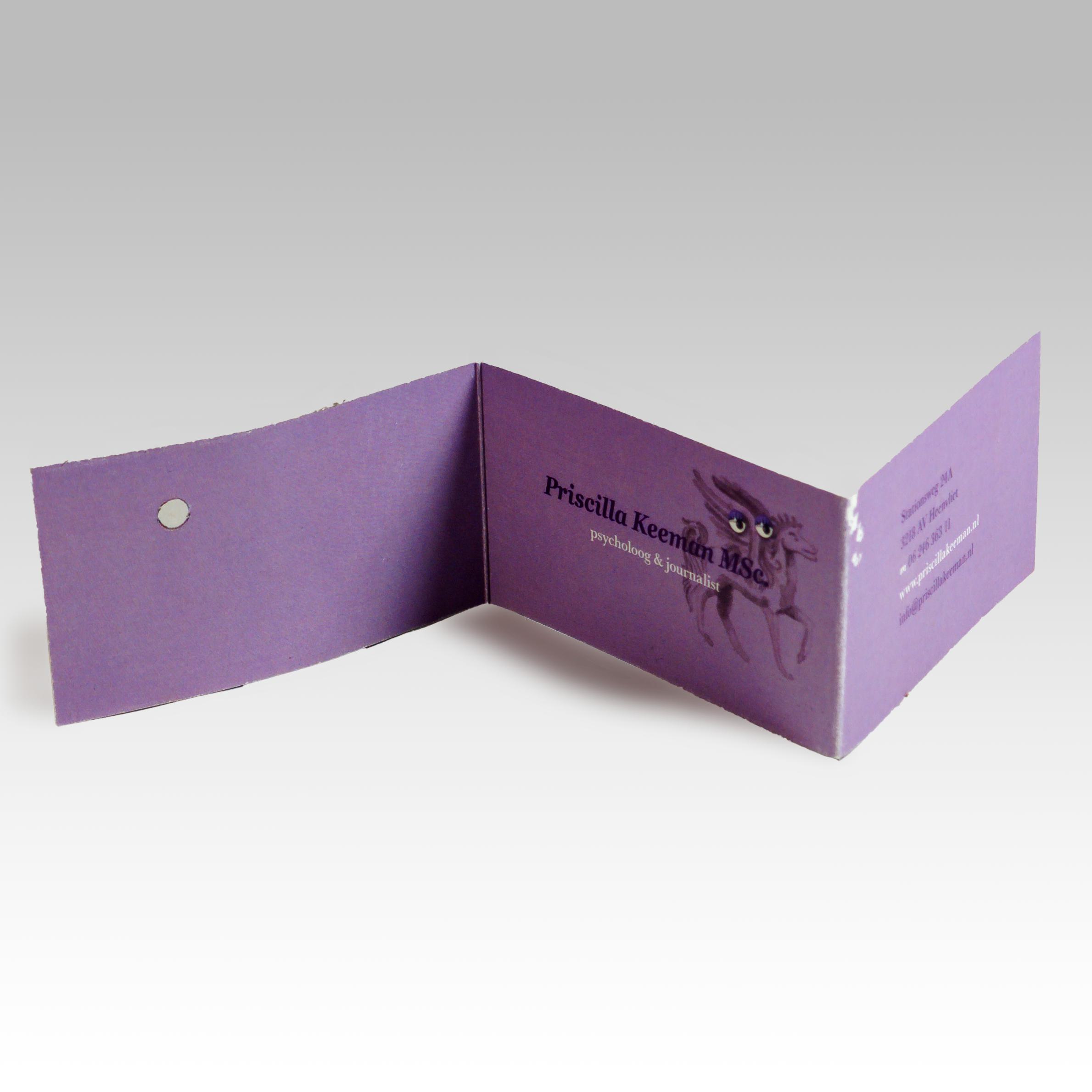 visitekaartje achter